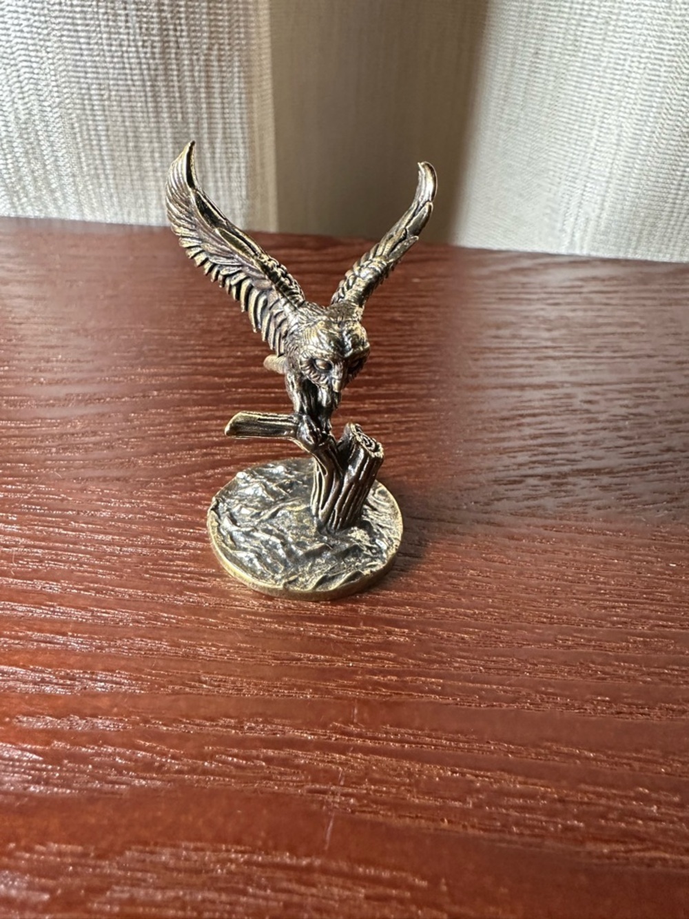 Mini Brass Owl Collectible Figurine, Vintage Style - Picture 4 of 13